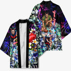 Personalized Melbourne Football Demons Kimono Tropical Hibiscus Flowers - Pacific Fusion Style