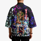 Personalized Melbourne Football Demons Kimono Tropical Hibiscus Flowers - Pacific Fusion Style