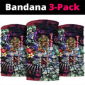 Personalized Melbourne Football Demons Neck Gaiter Tropical Hibiscus Flowers - Pacific Fusion Style