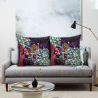 Personalized Melbourne Football Demons Pillow Cover Tropical Hibiscus Flowers - Pacific Fusion Style