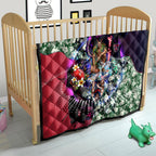 Personalized Melbourne Football Demons Quilt Tropical Hibiscus Flowers - Pacific Fusion Style