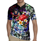 Personalized Melbourne Football Demons Rugby Jersey Tropical Hibiscus Flowers - Pacific Fusion Style