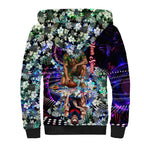 Personalized Melbourne Football Demons Sherpa Hoodie Tropical Hibiscus Flowers - Pacific Fusion Style