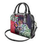 Personalized Melbourne Football Demons Shoulder Handbag Tropical Hibiscus Flowers - Pacific Fusion Style