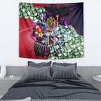 Personalized Melbourne Football Demons Tapestry Tropical Hibiscus Flowers - Pacific Fusion Style