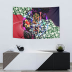 Personalized Melbourne Football Demons Tapestry Tropical Hibiscus Flowers - Pacific Fusion Style