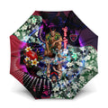 Personalized Melbourne Football Demons Umbrella Tropical Hibiscus Flowers - Pacific Fusion Style