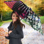 Personalized Melbourne Football Demons Umbrella Tropical Hibiscus Flowers - Pacific Fusion Style