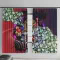 Personalized Melbourne Football Demons Window Curtain Tropical Hibiscus Flowers - Pacific Fusion Style