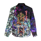 Personalized Melbourne Football Demons Women Casual Shirt Tropical Hibiscus Flowers - Pacific Fusion Style
