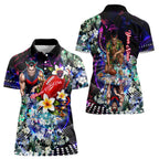 Personalized Melbourne Football Demons Women Polo Shirt Tropical Hibiscus Flowers - Pacific Fusion Style