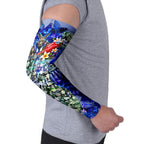 Personalized North Melbourne Football Kangaroos Arm Sleeves Tropical Hibiscus Flowers - Pacific Fusion Style
