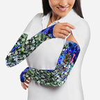 Personalized North Melbourne Football Kangaroos Arm Sleeves Tropical Hibiscus Flowers - Pacific Fusion Style