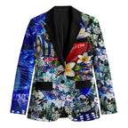 Personalized North Melbourne Football Kangaroos Blazer Tropical Hibiscus Flowers - Pacific Fusion Style