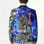 Personalized North Melbourne Football Kangaroos Blazer Tropical Hibiscus Flowers - Pacific Fusion Style