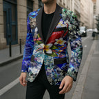 Personalized North Melbourne Football Kangaroos Blazer Tropical Hibiscus Flowers - Pacific Fusion Style