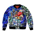Personalized North Melbourne Football Kangaroos Bomber Jacket Tropical Hibiscus Flowers - Pacific Fusion Style