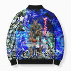Personalized North Melbourne Football Kangaroos Bomber Puffer Jacket Tropical Hibiscus Flowers - Pacific Fusion Style