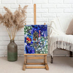 Personalized North Melbourne Football Kangaroos Canvas Wall Art Tropical Hibiscus Flowers - Pacific Fusion Style