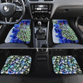 Personalized North Melbourne Football Kangaroos Car Mats Tropical Hibiscus Flowers - Pacific Fusion Style