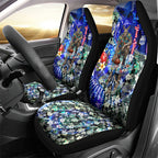 Personalized North Melbourne Football Kangaroos Car Seat Cover Tropical Hibiscus Flowers - Pacific Fusion Style