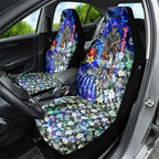 Personalized North Melbourne Football Kangaroos Car Seat Cover Tropical Hibiscus Flowers - Pacific Fusion Style