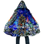 Personalized North Melbourne Football Kangaroos Cloak Tropical Hibiscus Flowers - Pacific Fusion Style
