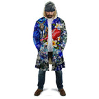 Personalized North Melbourne Football Kangaroos Cloak Tropical Hibiscus Flowers - Pacific Fusion Style