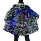 Personalized North Melbourne Football Kangaroos Cloak Tropical Hibiscus Flowers - Pacific Fusion Style