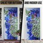 Personalized North Melbourne Football Kangaroos Door Cover Tropical Hibiscus Flowers - Pacific Fusion Style