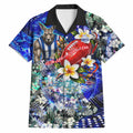 Personalized North Melbourne Football Kangaroos Hawaiian Shirt Tropical Hibiscus Flowers - Pacific Fusion Style