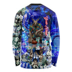 Personalized North Melbourne Football Kangaroos Long Sleeve Shirt Tropical Hibiscus Flowers - Pacific Fusion Style