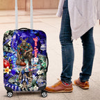 Personalized North Melbourne Football Kangaroos Luggage Cover Tropical Hibiscus Flowers - Pacific Fusion Style