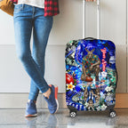 Personalized North Melbourne Football Kangaroos Luggage Cover Tropical Hibiscus Flowers - Pacific Fusion Style