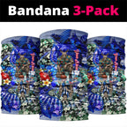 Personalized North Melbourne Football Kangaroos Neck Gaiter Tropical Hibiscus Flowers - Pacific Fusion Style