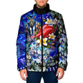 Personalized North Melbourne Football Kangaroos Padded Jacket Tropical Hibiscus Flowers - Pacific Fusion Style