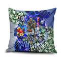 Personalized North Melbourne Football Kangaroos Pillow Cover Tropical Hibiscus Flowers - Pacific Fusion Style