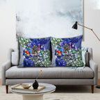 Personalized North Melbourne Football Kangaroos Pillow Cover Tropical Hibiscus Flowers - Pacific Fusion Style