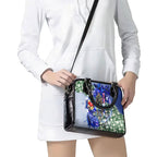 Personalized North Melbourne Football Kangaroos Shoulder Handbag Tropical Hibiscus Flowers - Pacific Fusion Style