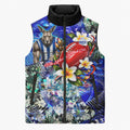 Personalized North Melbourne Football Kangaroos Sleeveless Puffer Jacket Tropical Hibiscus Flowers - Pacific Fusion Style
