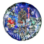 Personalized North Melbourne Football Kangaroos Spare Tire Cover Tropical Hibiscus Flowers - Pacific Fusion Style