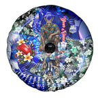 Personalized North Melbourne Football Kangaroos Spare Tire Cover Tropical Hibiscus Flowers - Pacific Fusion Style