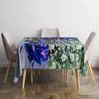 Personalized North Melbourne Football Kangaroos Tablecloth Tropical Hibiscus Flowers - Pacific Fusion Style