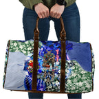 Personalized North Melbourne Football Kangaroos Travel Bag Tropical Hibiscus Flowers - Pacific Fusion Style