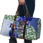 Personalized North Melbourne Football Kangaroos Travel Bag Tropical Hibiscus Flowers - Pacific Fusion Style