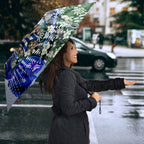 Personalized North Melbourne Football Kangaroos Umbrella Tropical Hibiscus Flowers - Pacific Fusion Style