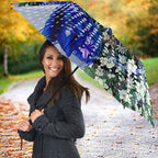 Personalized North Melbourne Football Kangaroos Umbrella Tropical Hibiscus Flowers - Pacific Fusion Style