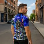 Personalized North Melbourne Football Kangaroos Zipper Polo Shirt Tropical Hibiscus Flowers - Pacific Fusion Style