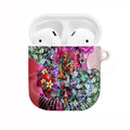 Personalized St Kilda Football Saints AirPods Case Tropical Hibiscus Flowers - Pacific Fusion Style