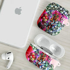 Personalized St Kilda Football Saints AirPods Case Tropical Hibiscus Flowers - Pacific Fusion Style